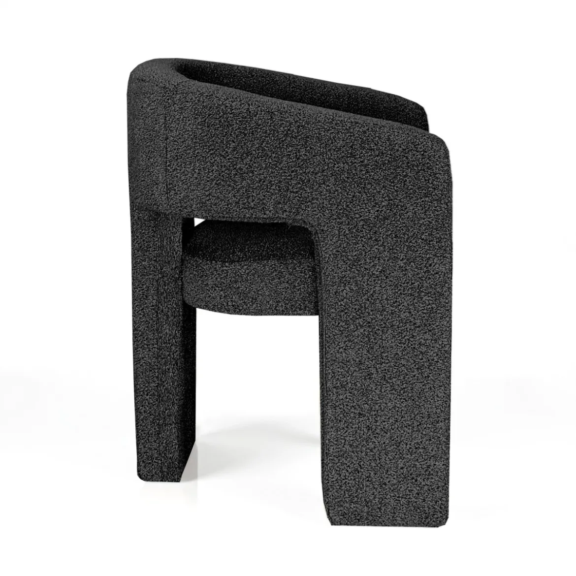 Deddy Dark Grey poltrona imbottita tessuto grigio scuro h70 l63 p60 seduta h50