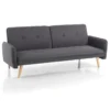 Dede divano - letto schienale reclinabile 3 posizioni (divano / relax / letto) tessuto di colore grigio l190 p90 h80