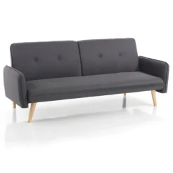 Dede divano - letto schienale reclinabile 3 posizioni (divano / relax / letto) tessuto di colore grigio l190 p90 h80