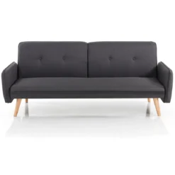 Dede divano - letto schienale reclinabile 3 posizioni (divano / relax / letto) tessuto di colore grigio l190 p90 h80