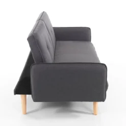 Dede divano - letto schienale reclinabile 3 posizioni (divano / relax / letto) tessuto di colore grigio l190 p90 h80