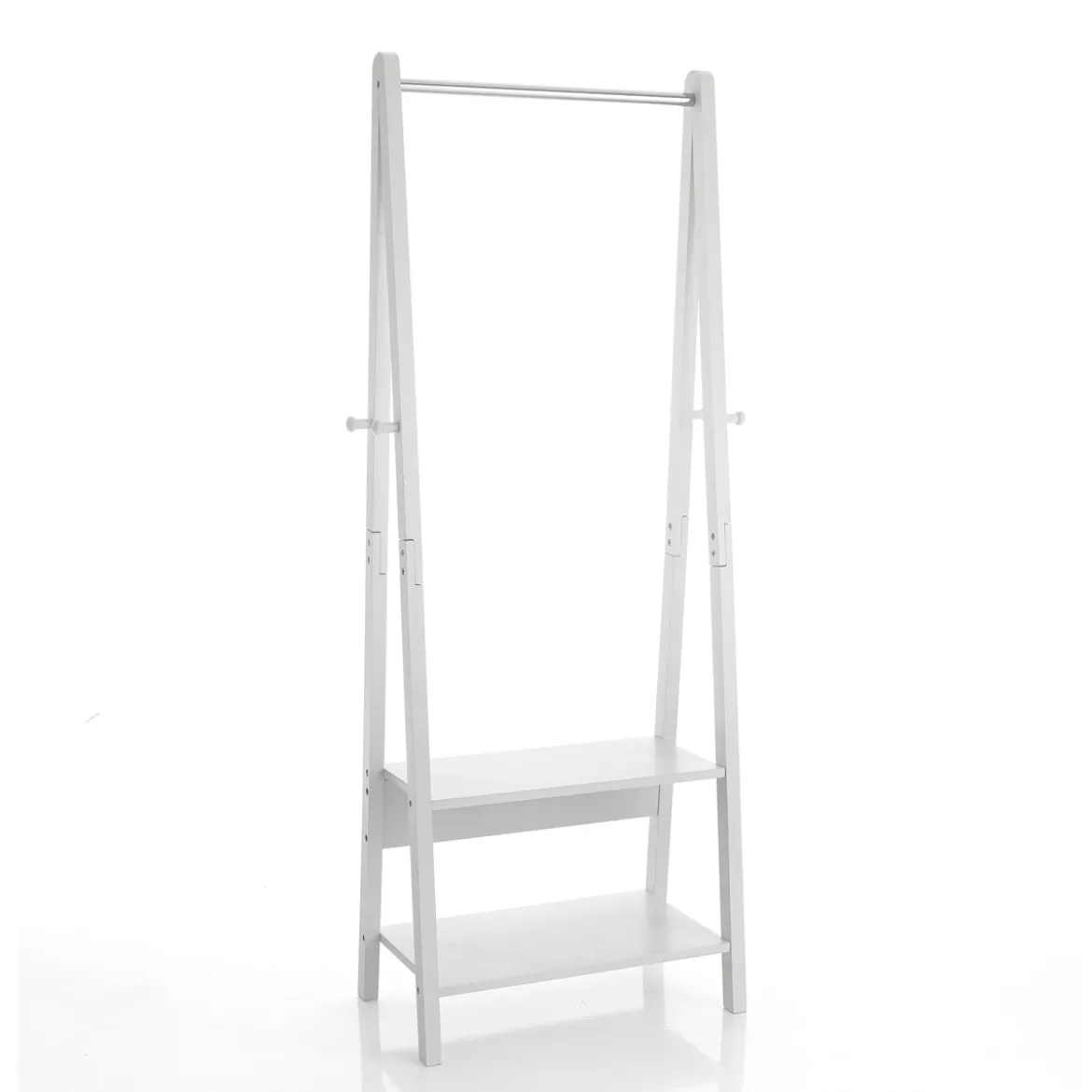 Delia stender laccato bianco opaco co 2 ripiani 66x39xh180 cm