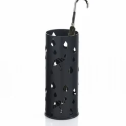 Dew portaombrelli in acciaio nero opaco d19xh49.5 cm