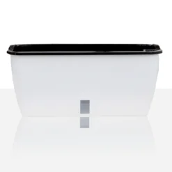 Dhalia big vaso autoinnaffiante per esterno e interno bianco lucido 46.5x22.5xh20 cm