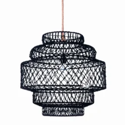 Diamond lampadario in nylon nero d50xh60 cm