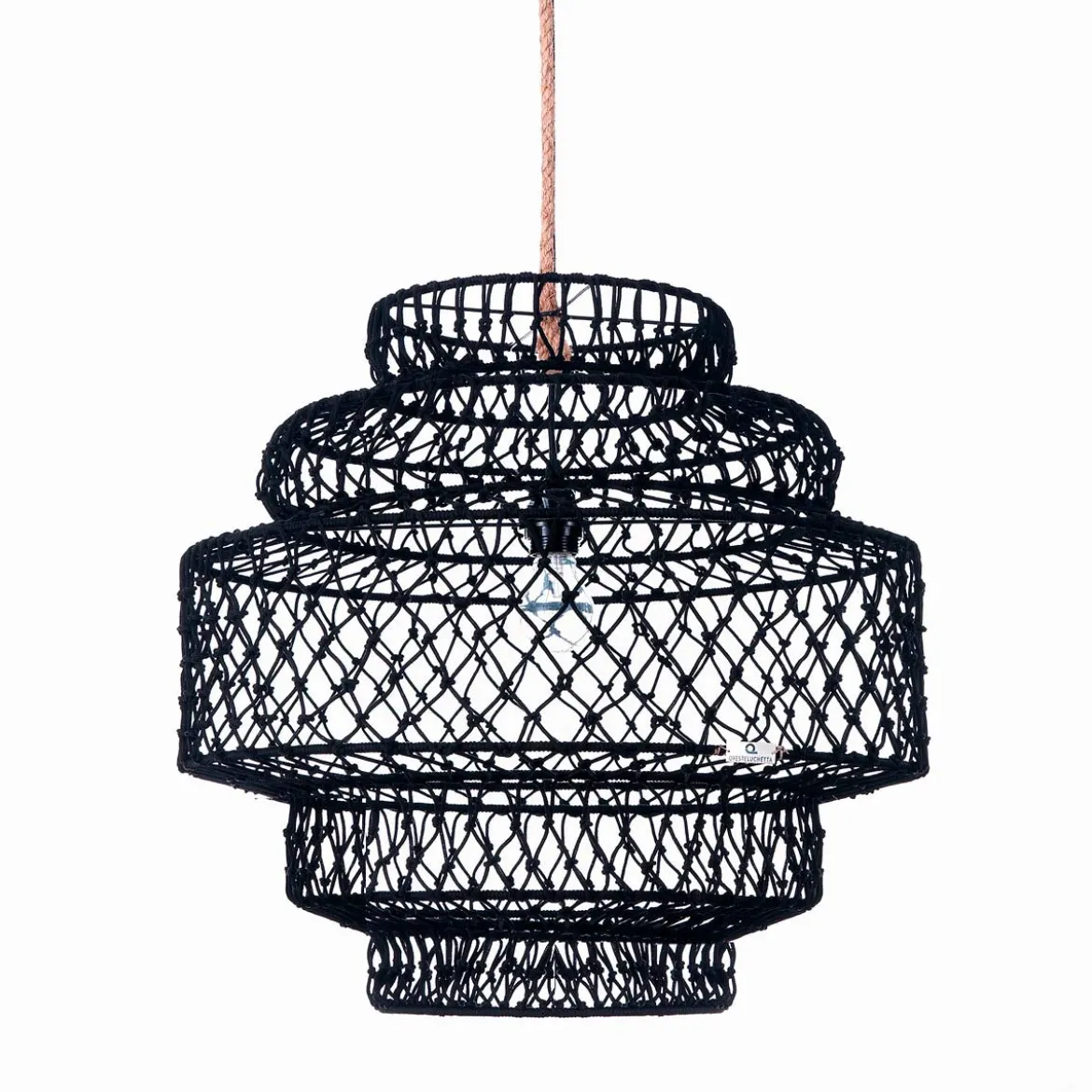 Diamond lampadario in nylon nero d50xh60 cm