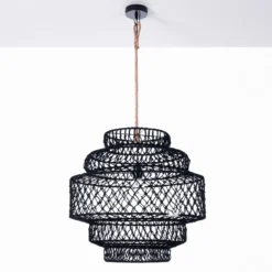 Diamond lampadario in nylon nero d50xh60 cm