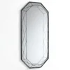 Diamond 120 specchiera da parete in metallo verniciato nero opaco dimensione 55x8 h120 cm