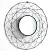 Diamond 70 specchiera da parete in metallo verniciato nero opaco d68x5 cm