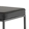 Dodo black sgabello in pelle sintetica nera e metallo verniciato nero opaco 41x41xh88 cm