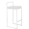 Dodo white sgabello in pelle sintetica e metallo colore bianco 41x41xh88