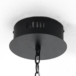 Dome mike lampadario in filo di metallo nero opaco d23 h34 cm