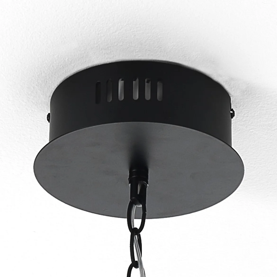 Dome mike lampadario in filo di metallo nero opaco d23 h34 cm