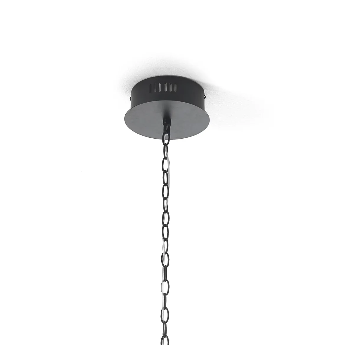 Dome mike lampadario in filo di metallo nero opaco d23 h34 cm