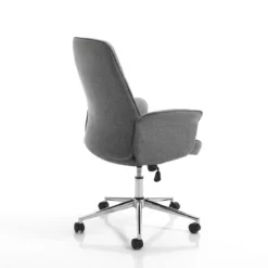 Dony high grey poltrona da ufficio regolabile e girevole in tessuto grigio con ruote 62x68 h102/110 cm