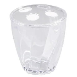 Dora bicchiere portaspazzolini in plastica trasparente d8.5 h9.5 cm