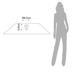 Dora bicchiere portaspazzolini in plastica trasparente d8.5 h9.5 cm