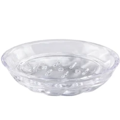 Dora portasapone in plastica trasparente 13.5x10 h3 cm