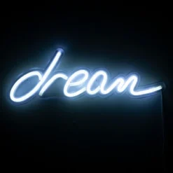 Dream scritta luminosa neon luce fredda alimentazione usb 45.5x15 cm