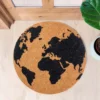 Earth zerbino rotondo in fibre di cocco con retro antiscivolo 50x50 cm