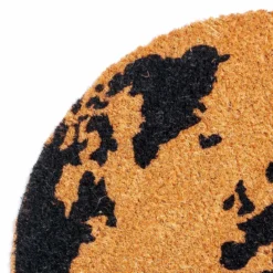 Earth zerbino rotondo in fibre di cocco con retro antiscivolo 50x50 cm
