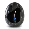 Egg camino da tavolo a bioetanolo in maiolica tortora ø30 h34