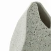 Ekko-a vaso in ceramica effetto pietra colore grigio finitura opaca 17x18x27 cm