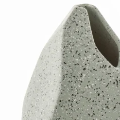 Ekko-a vaso in ceramica effetto pietra colore grigio finitura opaca 17x18x27 cm
