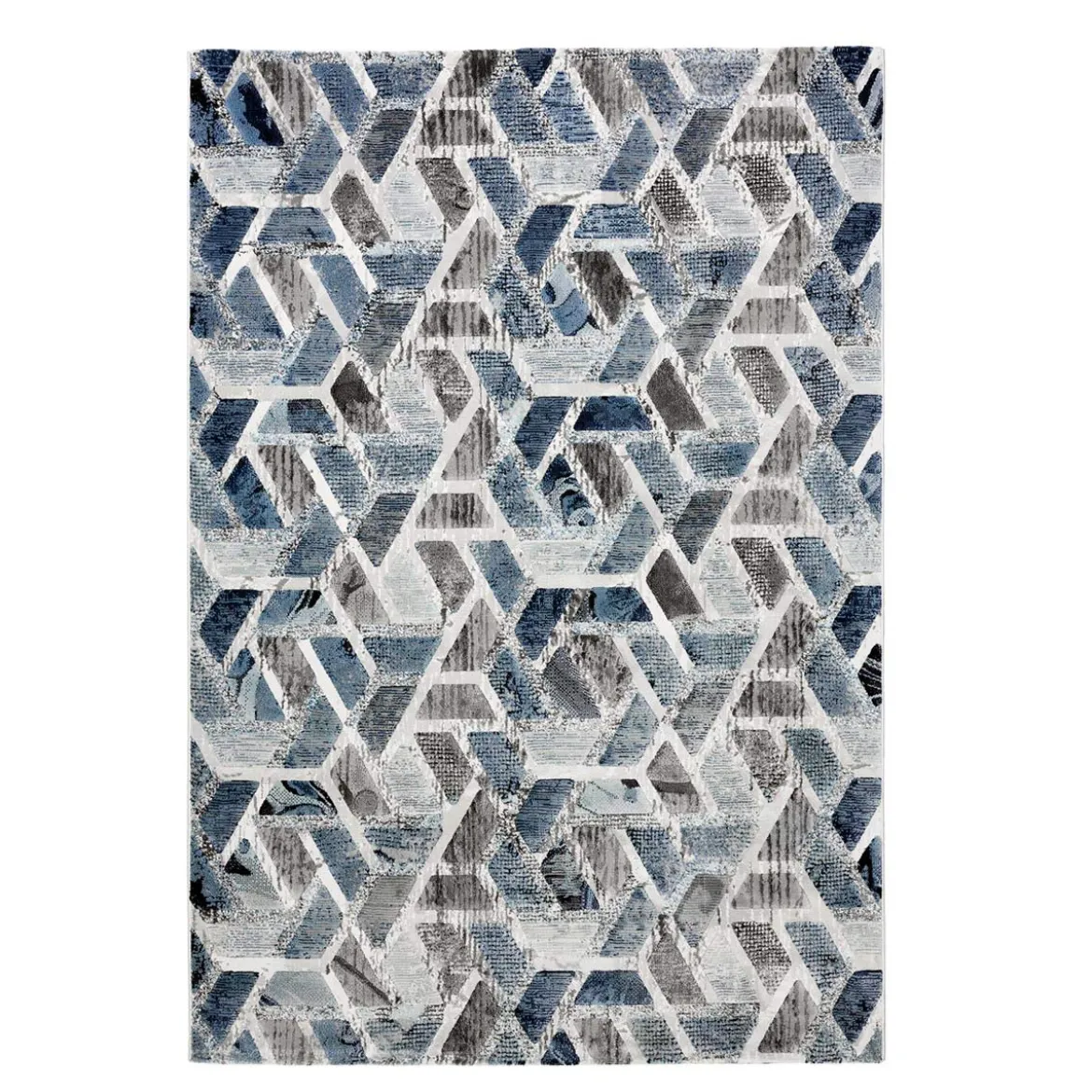 Elegant blue 03 tappeto 100% polipropilene cm 133 x 190