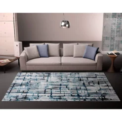 Elegant blue 07 tappeto 100% polipropilene cm 133 x 190