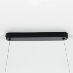 Elika lampadario led in alluminio nero opaco cavo regolabile 100x25 h16 cm