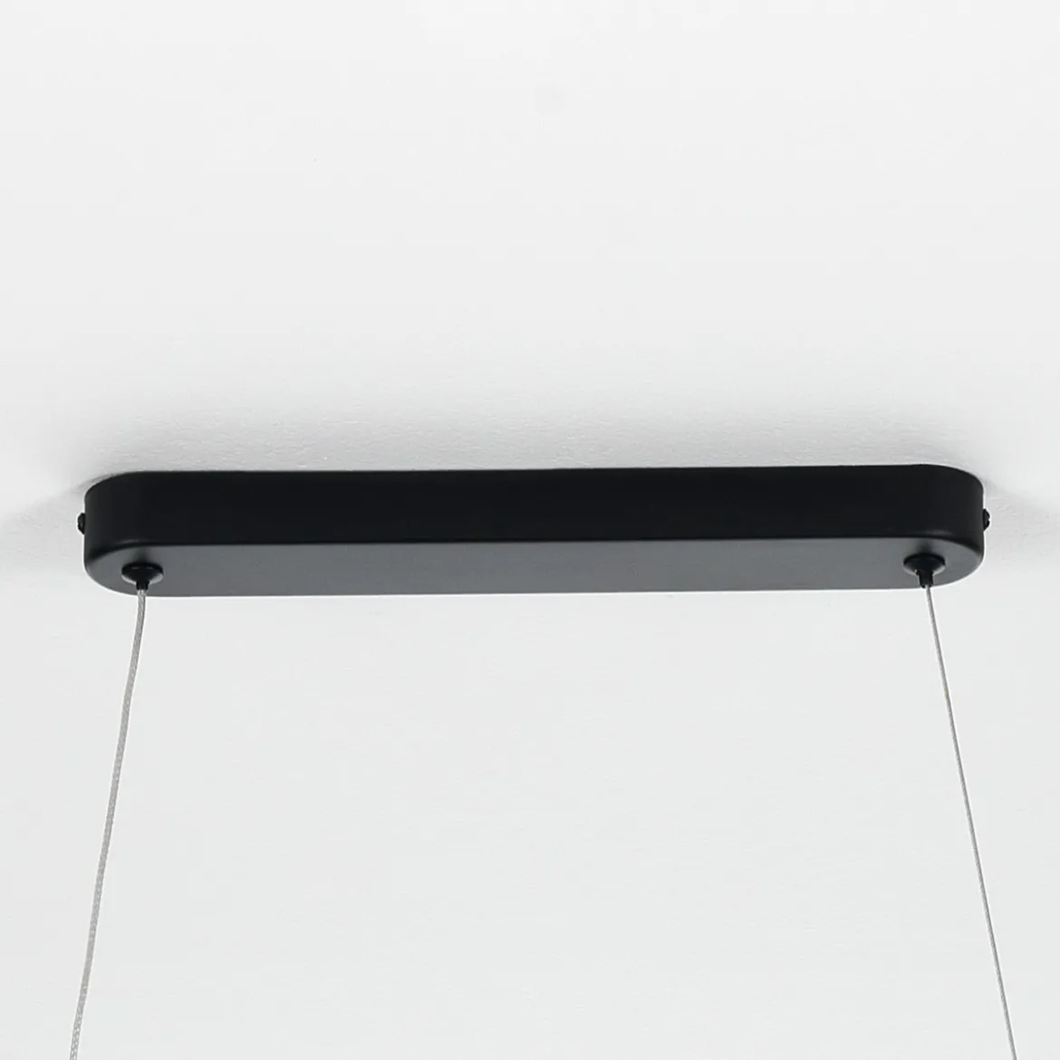 Elika lampadario led in alluminio nero opaco cavo regolabile 100x25 h16 cm