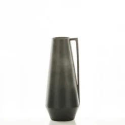Ella-b vaso in ceramica effetto pietra colore antracite 16x16x36 cm