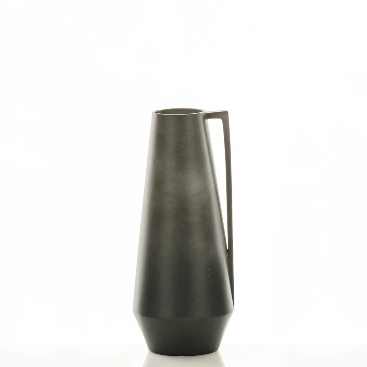 Ella-b vaso in ceramica effetto pietra colore antracite 16x16x36 cm