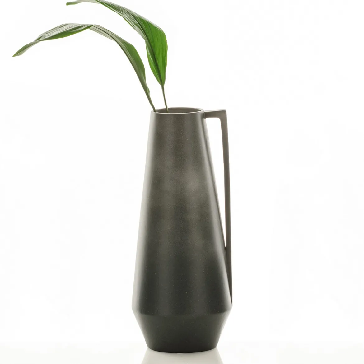 Ella-b vaso in ceramica effetto pietra colore antracite 16x16x36 cm