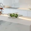 Ely centrotavola / svuotatasche in ceramica colore bianco finitura opaca 28x28x6 cm