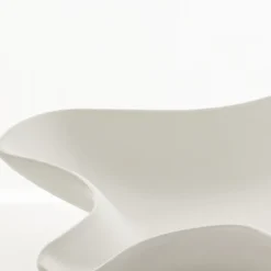 Ely centrotavola / svuotatasche in ceramica colore bianco finitura opaca 28x28x6 cm