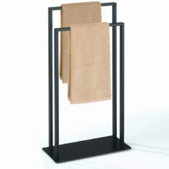 Emori colonna porta asciugamani in acciaio nero opaco 45x20xh81 cm