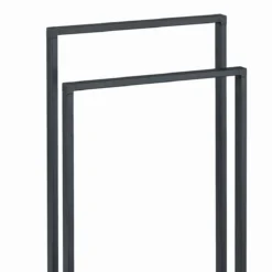 Emori colonna porta asciugamani in acciaio nero opaco 45x20xh81 cm