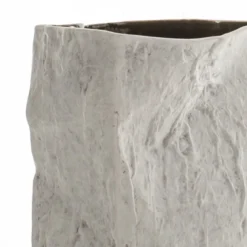 Erik-b vaso in ceramica effetto pietra colore grigio chiaro finitura opaca 16x16x30 cm