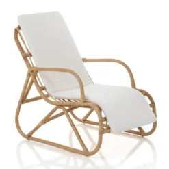 Erik Poltroncina in Rattan e Cotone, 98 x 82 x h80 cm