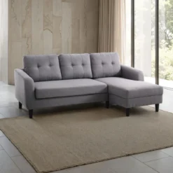 Fanny divano/letto tessuto grigio l225 p80/140 h85 cm