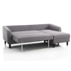 Fanny divano/letto tessuto grigio l225 p80/140 h85 cm