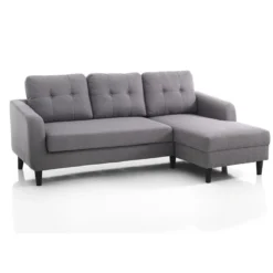 Fanny divano/letto tessuto grigio l225 p80/140 h85 cm
