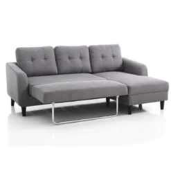 Fanny divano/letto tessuto grigio l225 p80/140 h85 cm