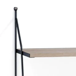 Fast big mensola da parete ripiani impiallacciato rovere 60x20xh75 cm