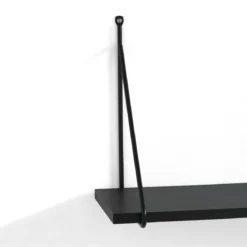 Fast black mensola da parete nero opaco 60x22xh30 cm