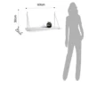 Fast white mensola da parete bianco opaco 60x22xh30 cm