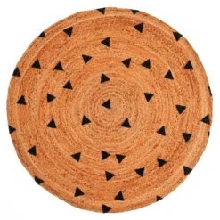 Fest tappeto in juta colore naturale d. 120 h 05 cm