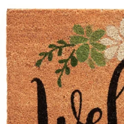 Flower zerbino in fibre di cocco e pvc antiscivolo fantasia flower cm 45x75x2